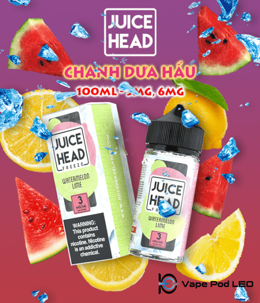 Juice Head Dưa Hấu Chanh 100ml Watermelon Lime