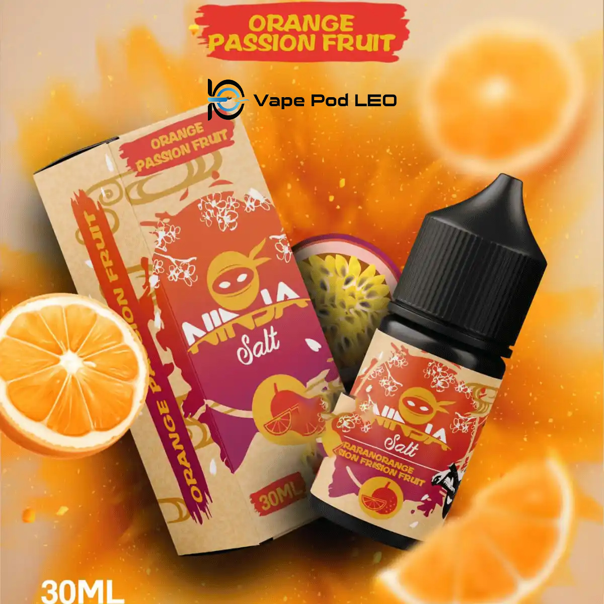 Ninja Salt Cam Chanh Dây 30ml Orange Passion Fruit