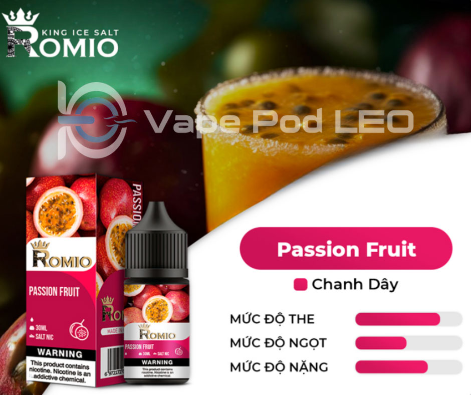 Romio Soda Chanh Dây 30ml Passion Fruit