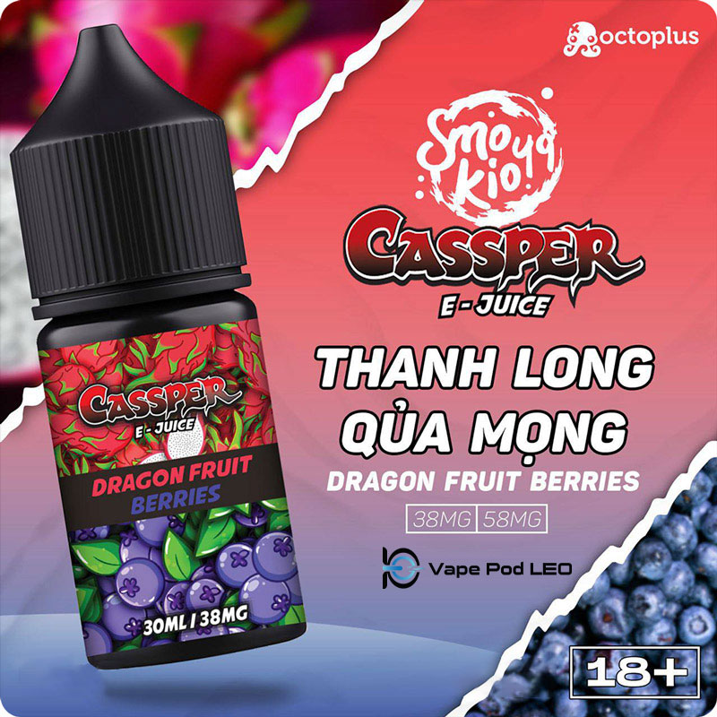 Smokio Cassper Thanh Long Quả Mọng 30ml Dragon Fruit Berries